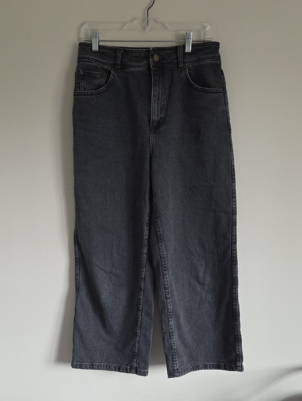 Sezane Black Wide-Leg Flare Jeans - Picture 3 of 9